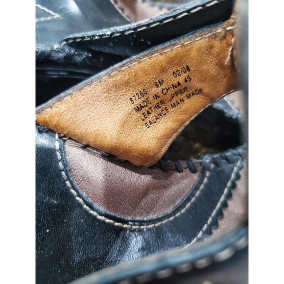 Clarks Artisan Collection Women's Black Leather Upper T-strap Wedge Sandals 8M - Picture 7 of 12